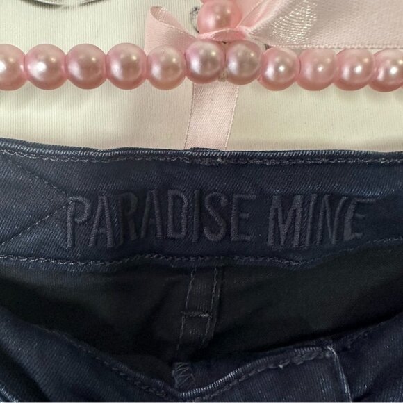 Paradise mine jegging pants denim dark blue skinny jeans high rise aritzia - Picture 3 of 13